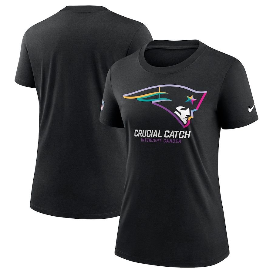 Women New England Patriots 2024 Nike NFL black T shirts